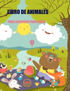Front cover_Libro de Animales Para Colorear Para Niños