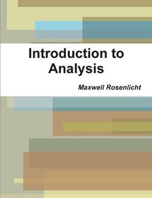 Front cover_Introduction To Analysis