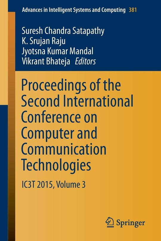 Couverture_Proceedings of the Second International Conference on Computer and Communication Technologies