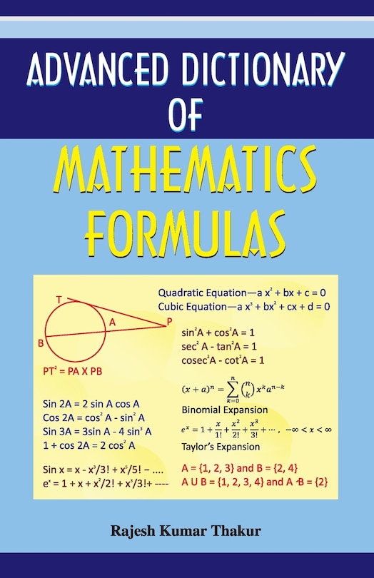 Front cover_Advanced Dictionary of Mathematics Formulas