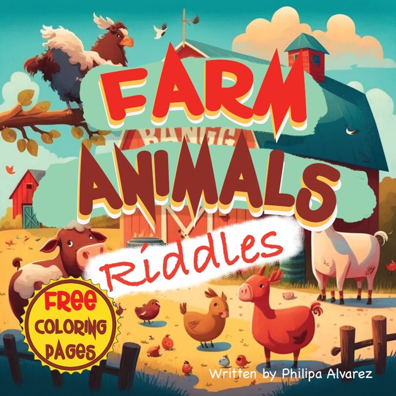 Front cover_Farm Animals Riddles and Coloring Pages for Kids