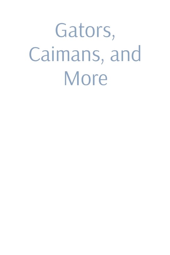Front cover_Gators, Caimans, and More