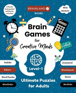 Front cover_Brain Games for Creative Minds - Ultimate Puzzles for Adults - Level 1