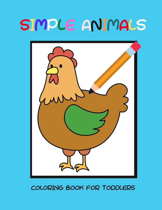 Front cover_Simple animals coloring book for toddlers