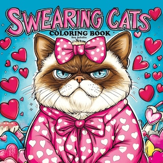 Front cover_Swearing Cats Coloring Book for Adults