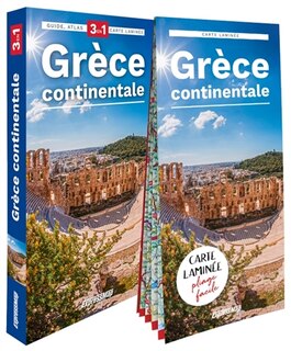 Front cover_Grèce continentale : 3 en 1 : guide, atlas, carte laminée