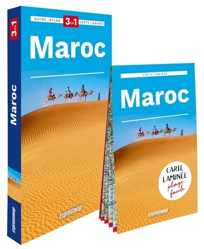 Front cover_Maroc : 3 en 1 : guide, atlas, carte laminée