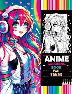 Couverture_Anime Coloring Book for Teens