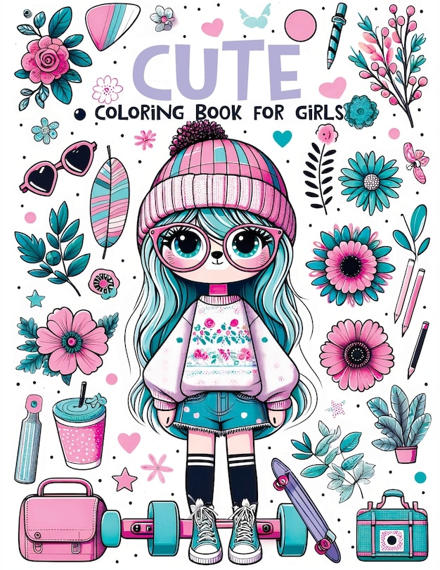 Couverture_Cute Coloring Book For Girls