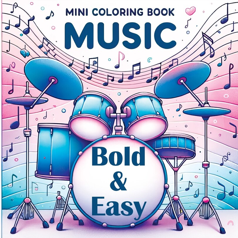 Front cover_Mini Coloring Book Music - Bold and Easy