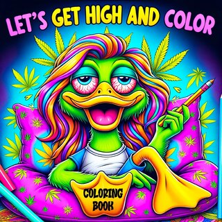 Front cover_Lets Get High and Color Coloring Book