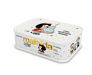Couverture_Lata Mafalda: 11 tomos en una lata (Edición Feliz Aniversario, Mafalda) / Mafalda Collection: 11 Volumes in a Tin Box (Happy Anniversary Edition, Mafalda)