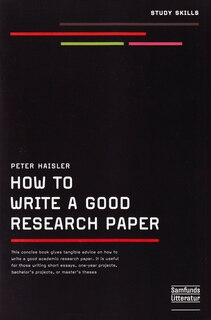 How To Write A Good Research Paper
