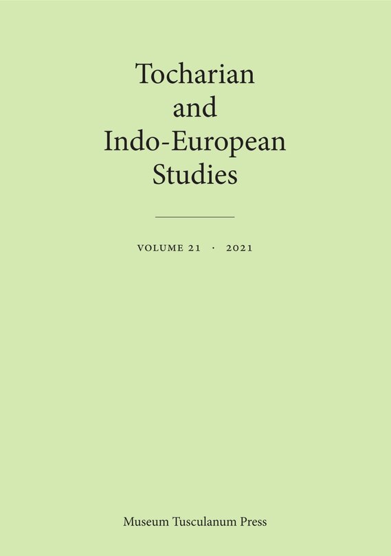 Front cover_Tocharian And Indo-european Studies 21