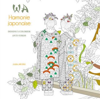 Couverture_Wa : harmonie japonaise : dessins à colorier anti-stress