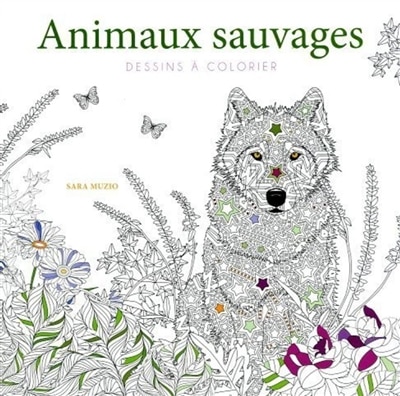 Front cover_Animaux sauvages : dessins à colorier