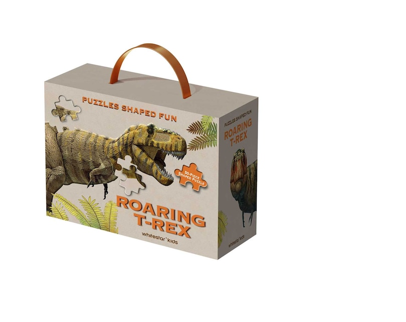 Front cover_Shaped Puzzle Fun Roaring T. Rex