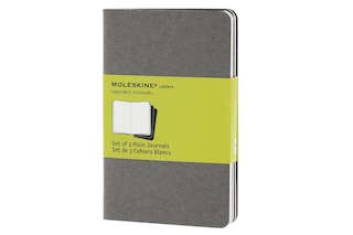 Front cover_Moleskine Cahier Journal (Set of 3), Pocket, Plain, Pebble Grey, Soft Cover (3.5 x 5.5)