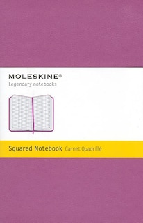 Moleskine Classic Notebook, Pocket, Squared, Magenta, Hard Cover (3.5 x 5.5)