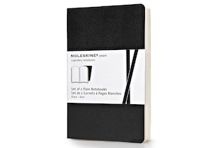 Moleskine Volant Notebook (Set of 2 ), Pocket, Plain, Black, Soft Cover (3.5 x 5.5)