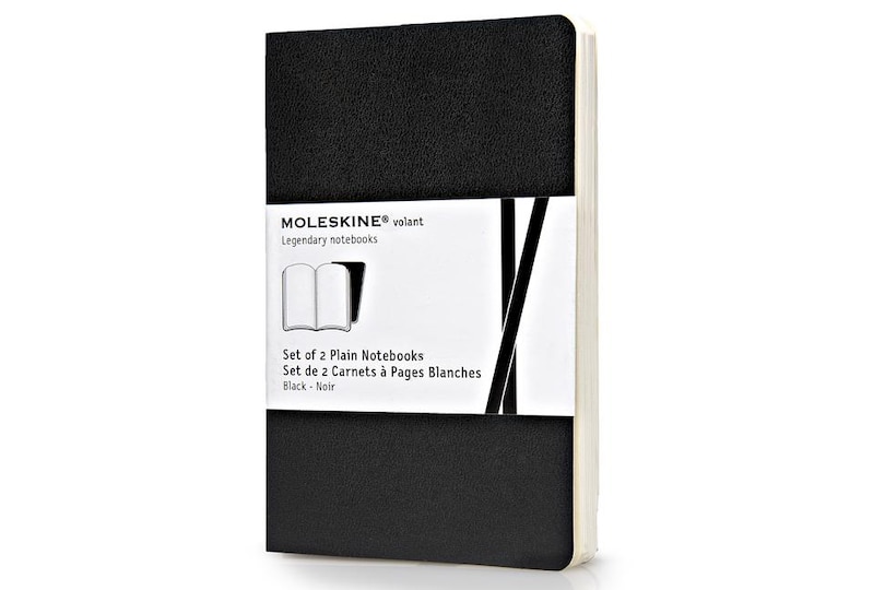 Moleskine Volant Notebook (Set of 2 ), Pocket, Plain, Black, Soft Cover (3.5 x 5.5)