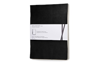 Moleskine Volant Reporter Refill Notebook for iPad, Plain, (Set of 2), Black (7 x 9)
