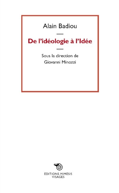 Front cover_De l'idéologie à l'idée