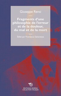 Front cover_Fragments d'une philosophie de l'erreur et de la douleur, du mal et de la mort
