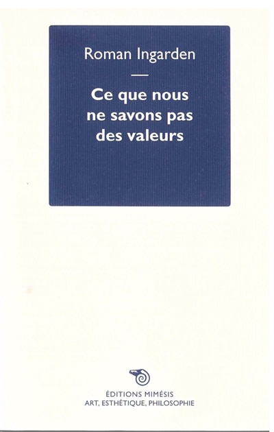 Front cover_Ce que nous ne savons pas des valeurs