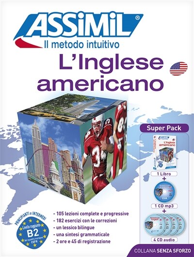 Inglese Americano SANS PEINE  LIVRE+CD (4) + Mp3 ASSIMIL