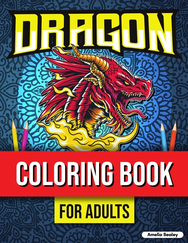 Front cover_Mythical Creatures Coloring Book for Adults