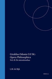 Couverture_Giraldus Odonis O.F.M.: Opera Philosophica