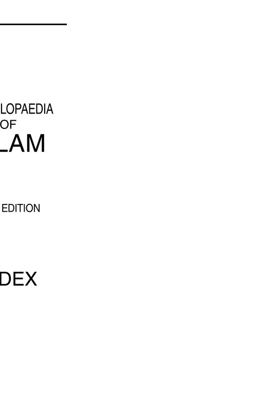 Front cover_Encyclopaedia of Islam, Index Volume