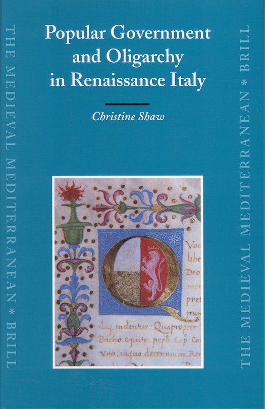 Couverture_Popular Government and Oligarchy in Renaissance Italy
