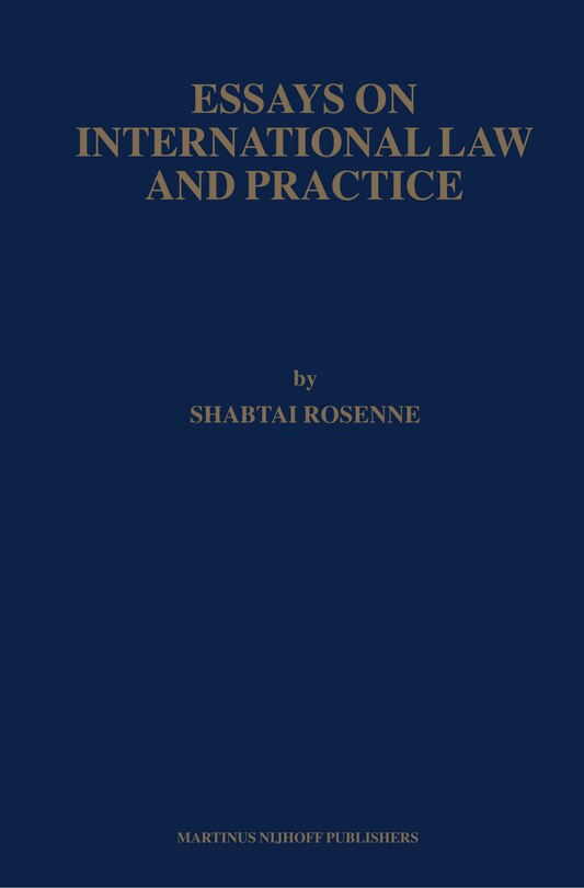 Couverture_Essays on International Law and Practice