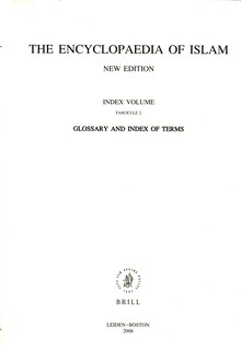 Front cover_Encyclopaedia of Islam, Glossary and Index of Terms