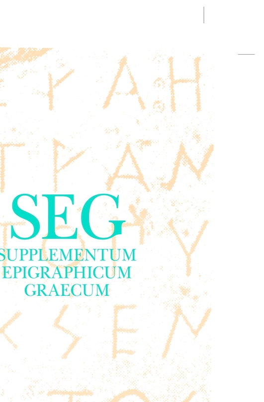 Couverture_Supplementum Epigraphicum Graecum, Volume XXX (1980)