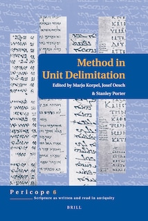 Front cover_Method in Unit Delimitation