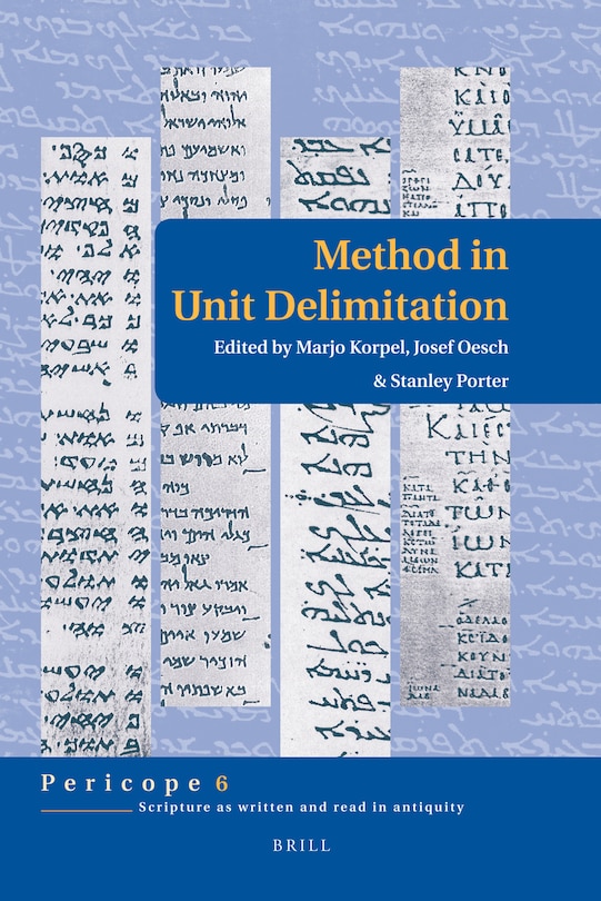 Front cover_Method in Unit Delimitation
