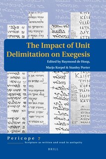 Couverture_The Impact of Unit Delimitation on Exegesis