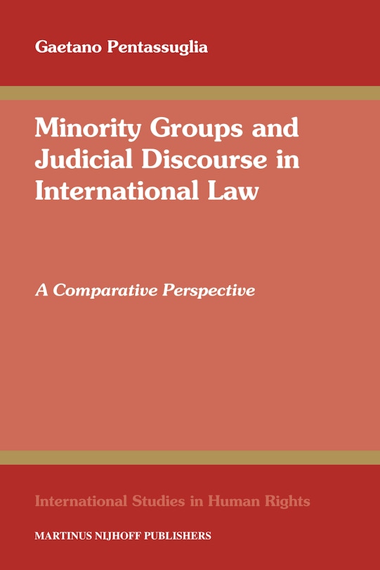 Couverture_Minority Groups and Judicial Discourse in International Law
