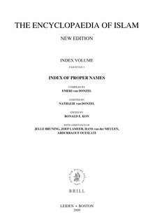 Front cover_Encyclopaedia of Islam, Index of Proper Names