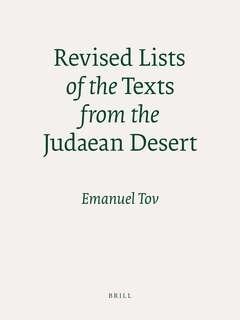 Couverture_Revised Lists of the Texts from the Judaean Desert