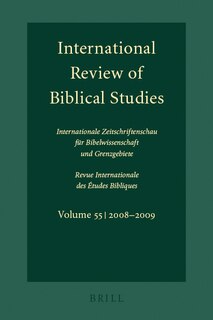 Couverture_International Review of Biblical Studies, Volume 55 (2008-2009)