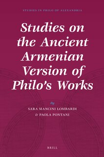 Couverture_Studies on the Ancient Armenian Version of Philo's Works