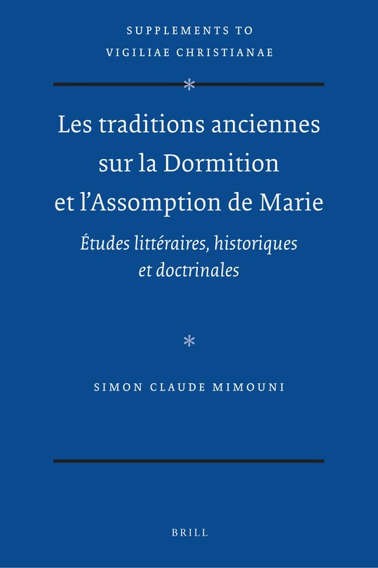 Couverture_Les traditions anciennes sur la Dormition et l'Assomption de Marie