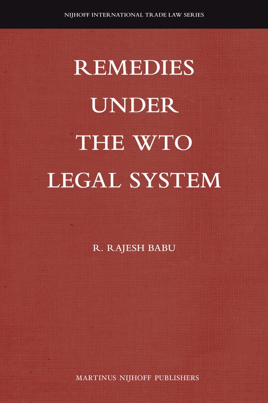 Couverture_Remedies under the WTO Legal System