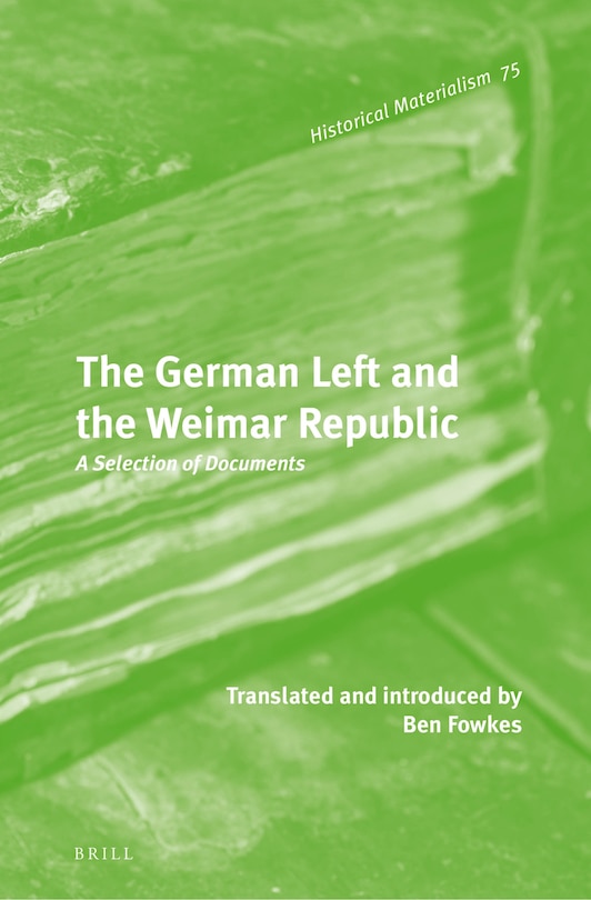 Couverture_The German Left and the Weimar Republic