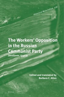 Front cover_The Workers' Opposition in the Russian Communist Party
