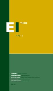 Front cover_Encyclopaedia of Islam - Three 2013-3
